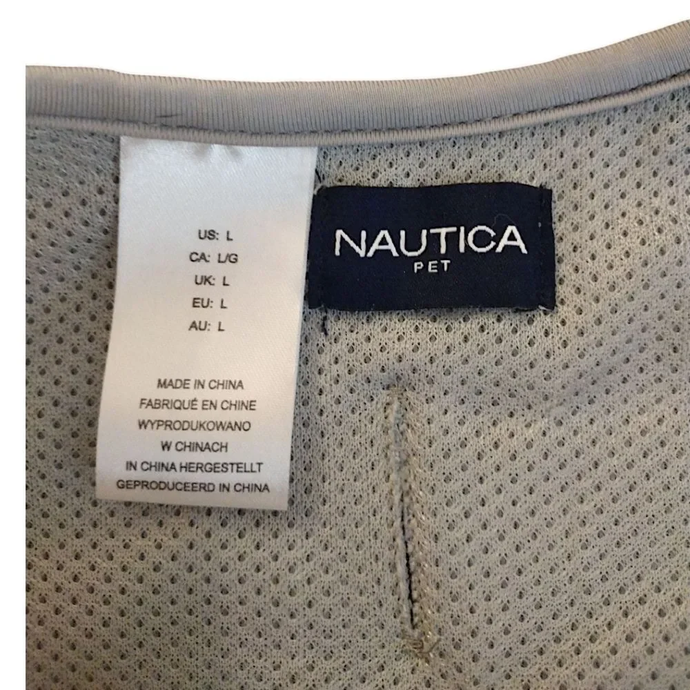 NAUTICA PET Dog Cooling Jacket, Size Large, Grey & Navy NWT